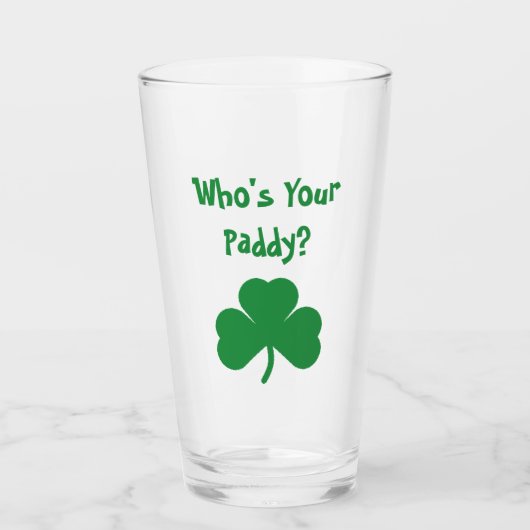 Wer ist dein Paddy? Glas (Vorderseite)