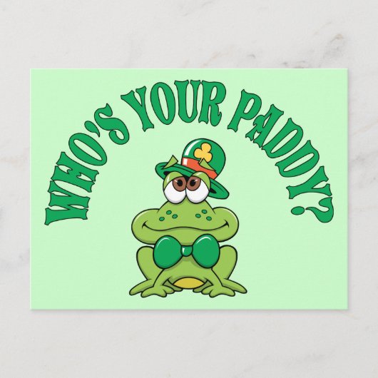 Wer ist dein Paddy Irish Frog? Postkarte (Vorderseite)