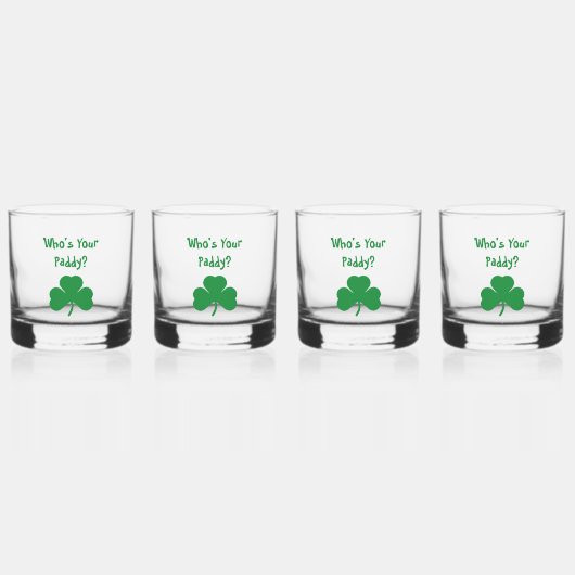 Wer ist dein Paddy? Whiskyglas (Vorderseite)