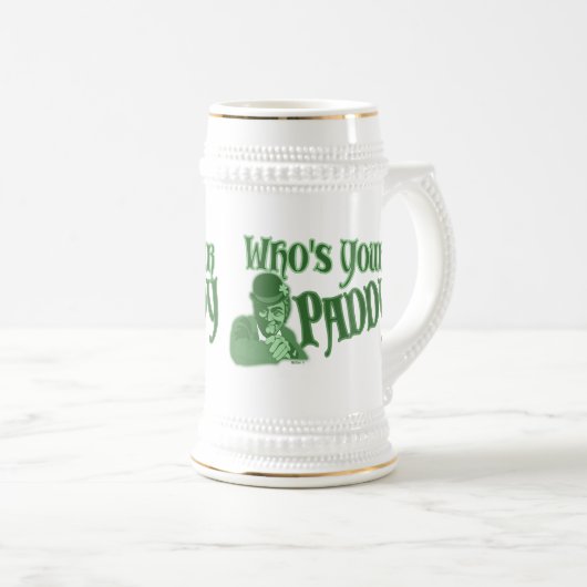 Wer ist deine Paddy-Tasse? Bierglas (VorderseiteRechts)