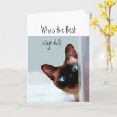 Wer ist der beste 59-Jährige? Cat Kitten Spaß Karte (Gelbe Blume)