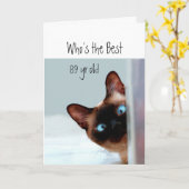 Wer ist der beste 89-jährige Cat Kitten Spaß? Karte (Gelbe Blume)