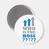 Wer ist der Chef? Magnet (Vorderseite/Rückseite)