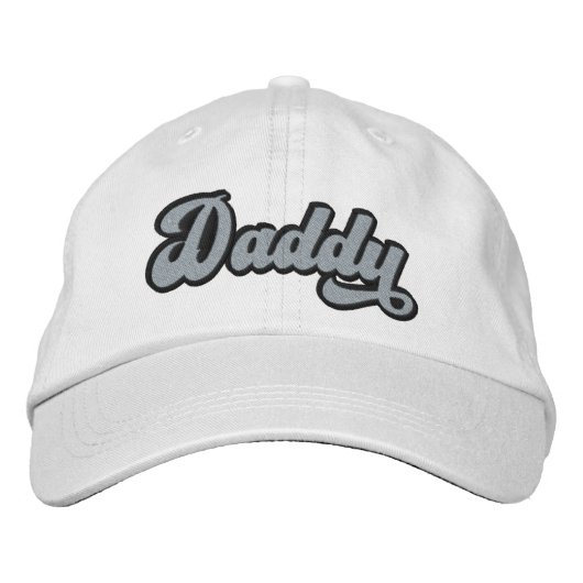 Wer ist der Daddy Bestickte Baseballkappe (Vorderseite)