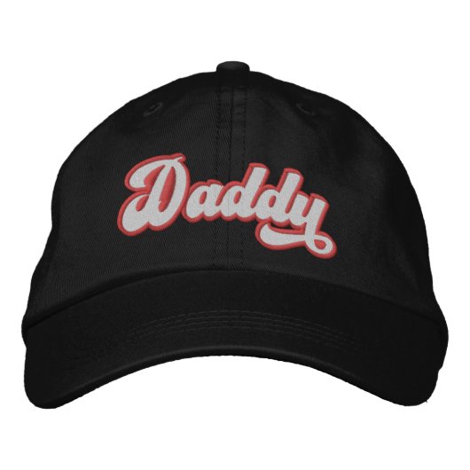 Wer ist der Daddy Bestickte Baseballkappe (Vorderseite)