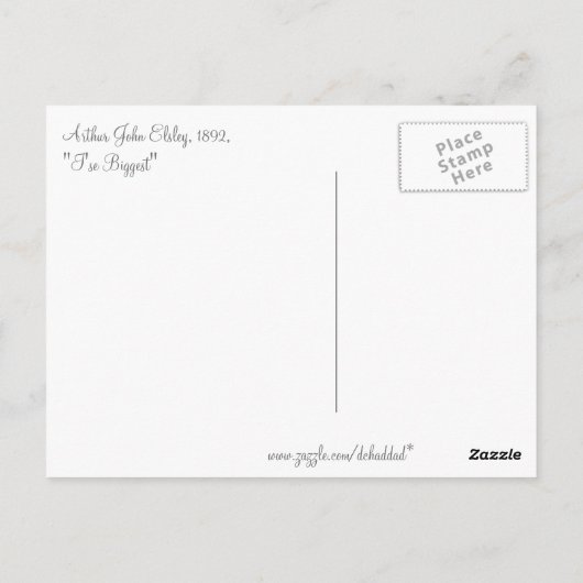 Wer ist der Größte? Postkarte (Rückseite)