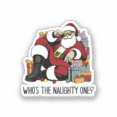 Wer ist der Naughty Aufkleber (Vorderseite)