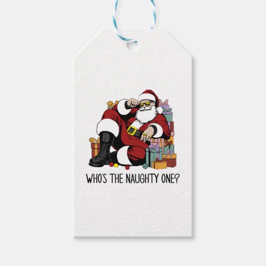 Wer ist der Naughty Geschenkanhänger (Vorderseite)