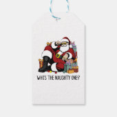 Wer ist der Naughty Geschenkanhänger (Rückseite)