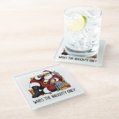 Wer ist der Naughty Glasuntersetzer (Schrägansicht)