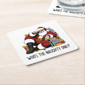Wer ist der Naughty Rechteckiger Pappuntersetzer (angewinkelt)