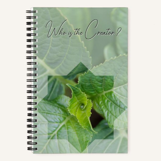 "Wer ist der Schöpfer?" Notizblock (Vorderseite)