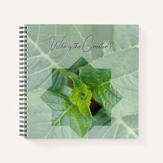 "Wer ist der Schöpfer?" Notizblock (Vorderseite)