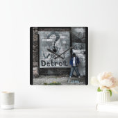 Wer ist Detroit (Wanduhr) Quadratische Wanduhr (Zuhause)