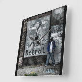 Wer ist Detroit (Wanduhr) Quadratische Wanduhr (Winkel)