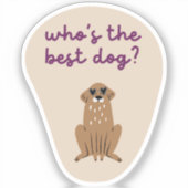 Wer ist die beste niedliche Illustration als lila Aufkleber (Vorderseite)