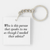 Wer ist diese Person mit freiwilligem Rat? Schlüsselanhänger (Rückseite)