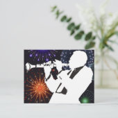 Wer ist dieser Klarinettenmann? Postkarte (Stehend Vorderseite)