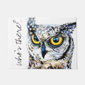 Wer ist dort? Eule Fußmatte (Vorderseite)