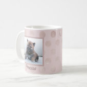Wer ist ein guter Hund? Girly Pink Dog Foto Kaffeetasse (Vorderseite Links)