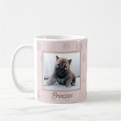 Wer ist ein guter Hund? Girly Pink Dog Foto Kaffeetasse (Links)
