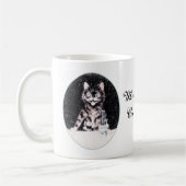 Wer ist eine verrückte Katzen-Dame? Tasse 11oz (Links)