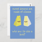 Wer ist es, eine Brie zu verschütten? Postkarte (Vorne/Hinten)
