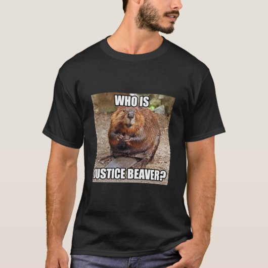 Wer ist Gerechtigkeits-Biber? T-Shirt (Vorderseite)