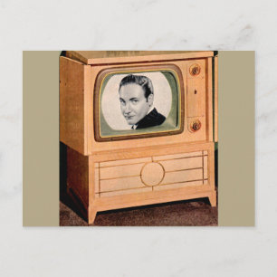 Wer ist im Fernsehen? Postkarte