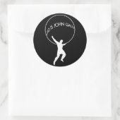 Wer ist John Galt-Aufkleber? Runder Aufkleber (Tasche)