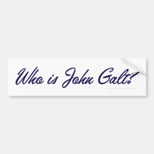 Wer ist John Galt? Autoaufkleber (Vorne)