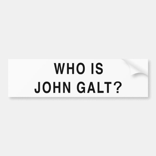 Wer ist John Galt? Autoaufkleber (Vorne)
