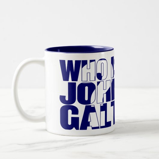 Wer ist John Galt? Blau der Tasse 11oz (Links)
