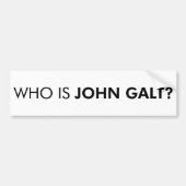 Wer ist John Galt? Die Frage Autoaufkleber (Vorne)