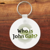 Wer ist John Galt? Geldsymbol Schlüsselanhänger (Vorderseite)
