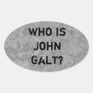 Wer ist John Galt? Ovaler Aufkleber
