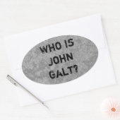 Wer ist John Galt? Ovaler Aufkleber (Umschlag)