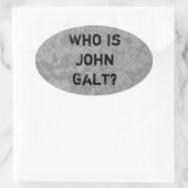 Wer ist John Galt? Ovaler Aufkleber (Tasche)