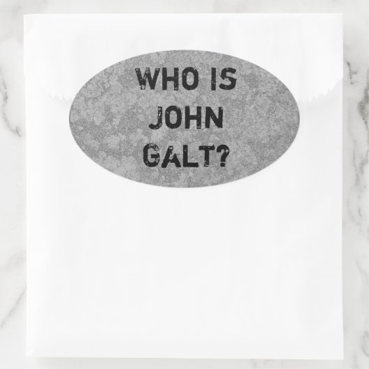Wer ist John Galt? Ovaler Aufkleber (Tasche)