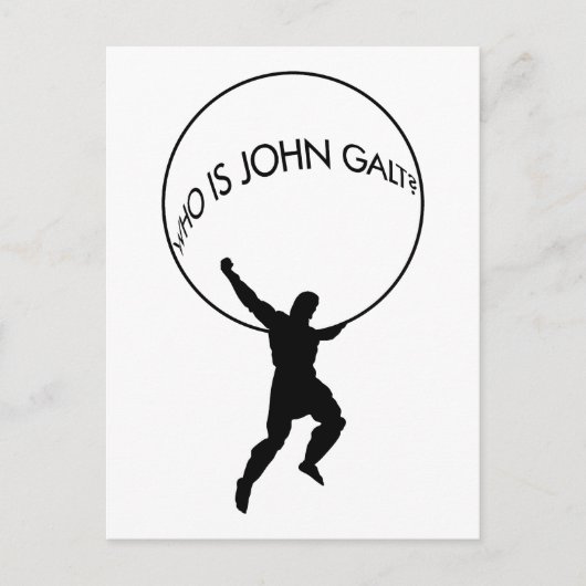 Wer ist John Galt? Postkarte (Vorderseite)