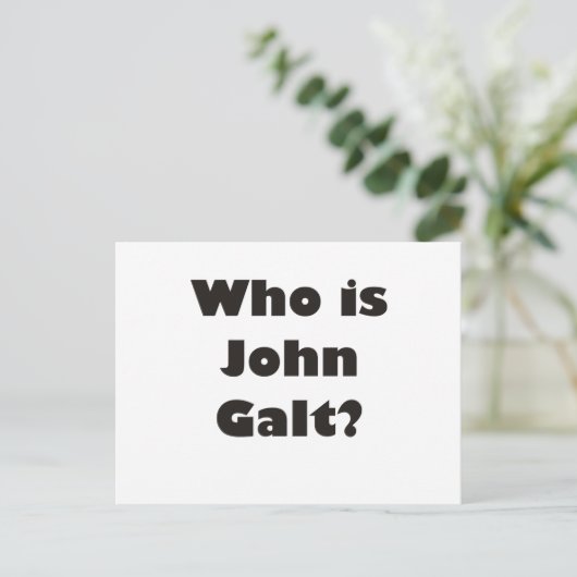 Wer ist John Galt? Postkarte (Stehend Vorderseite)