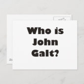 Wer ist John Galt? Postkarte (Vorne/Hinten)