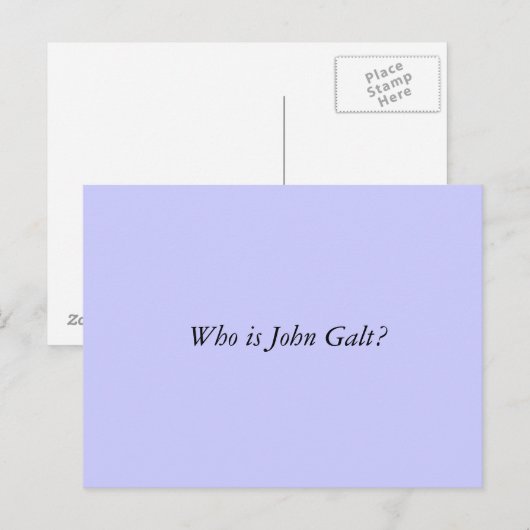 Wer ist John Galt? Postkarte (Vorne/Hinten)