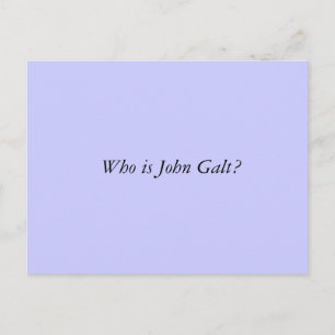 Wer ist John Galt? Postkarte