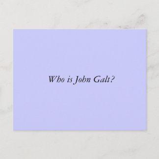 Wer ist John Galt? Postkarte