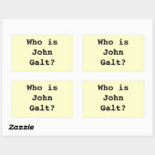 Wer ist John Galt? Rechteckiger Aufkleber (Blatt)