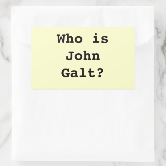 Wer ist John Galt? Rechteckiger Aufkleber (Tasche)