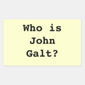 Wer ist John Galt? Rechteckiger Aufkleber (Vorderseite)