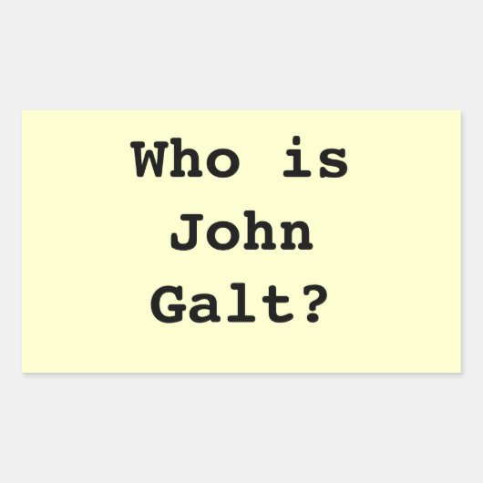 Wer ist John Galt? Rechteckiger Aufkleber (Vorderseite)