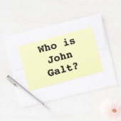 Wer ist John Galt? Rechteckiger Aufkleber (Umschlag)